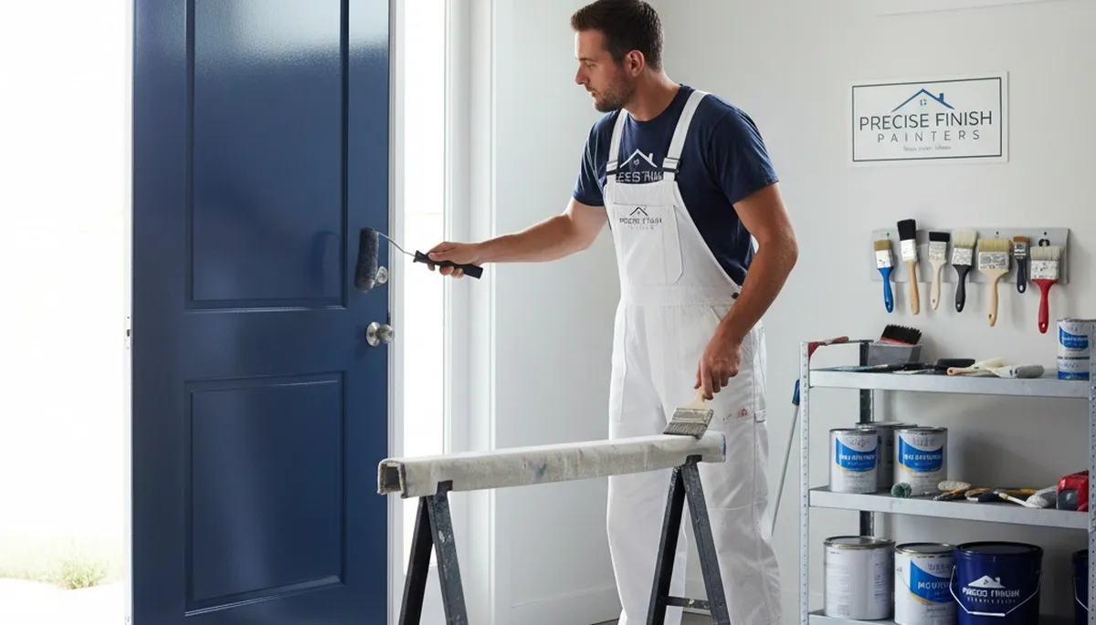 Professional door painting service by house painters in Aurora, CO for durable exterior finishes