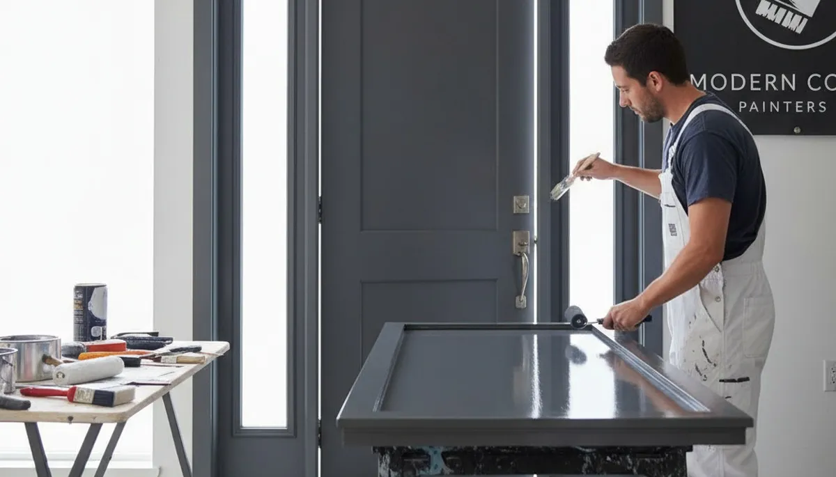 Professional door painting service in Aurora, CO by expert house painters for lasting curb appeal